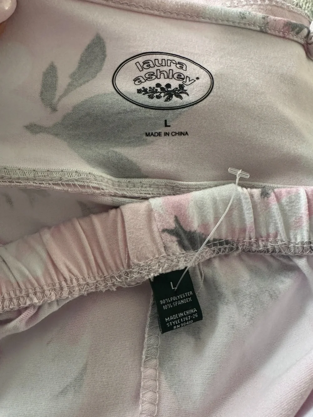 LAURA ASHLEY Romantic Floral Lace-Trim Pink Cami & Short Sleep Set L